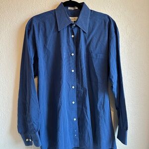 Men’s Christian Dior blue button down, 100% cotton
